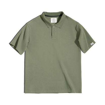 馬登工裝寬鬆珠地空氣棉polo衫夏季免燙翻領短袖T恤男潮-Retro's Wear