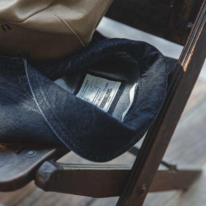 馬登工裝美式休閒水洗丹寧夾克阿美哢嘰vintage藍色牛仔外套男士-Retro's Wear