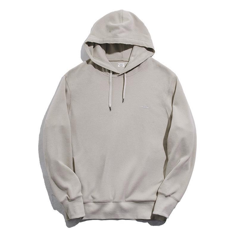 馬登工裝灰色連帽衛衣阿美哢嘰純色運動帽衫男-Retro's Wear