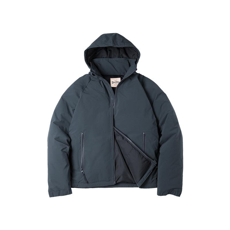 馬登工裝白鴨絨羽絨服輕便連帽外套男冬季-Retro's Wear