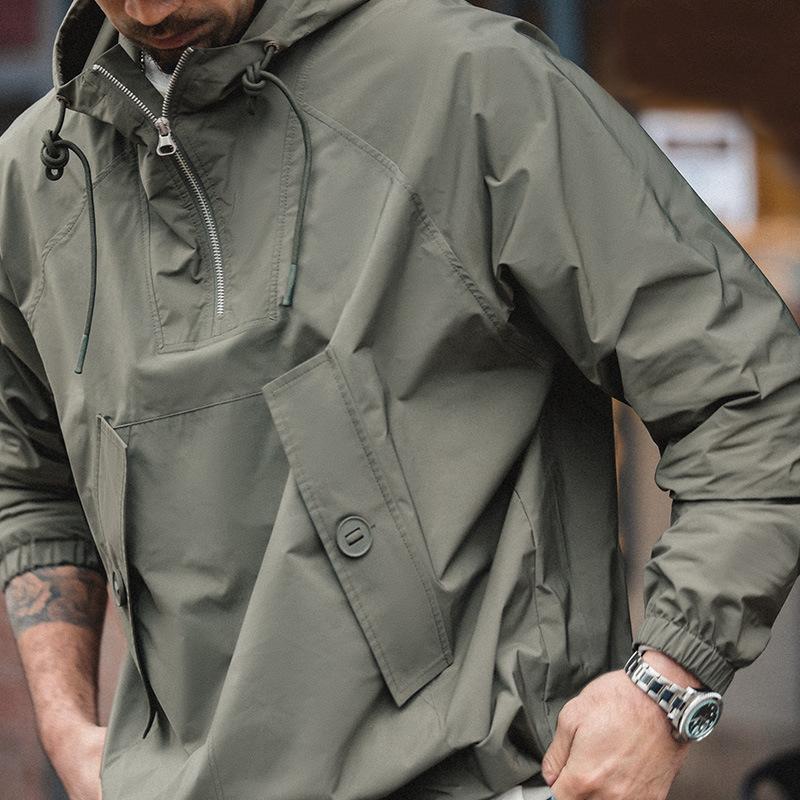 馬登工裝甲板服風衣惡劣天氣衛衣連帽防護外套山地師罩衫男夾克-Retro's Wear