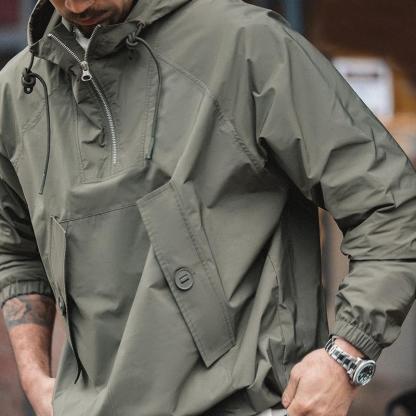 馬登工裝甲板服風衣惡劣天氣衛衣連帽防護外套山地師罩衫男夾克-Retro's Wear