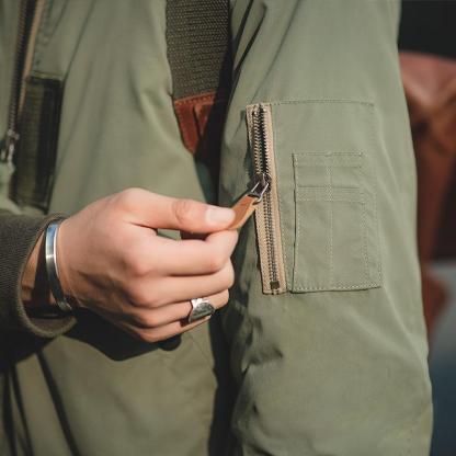 美式MA-1飛行員夾克阿美咔嘰棉衣棒球服立領外套男-Retro's Wear