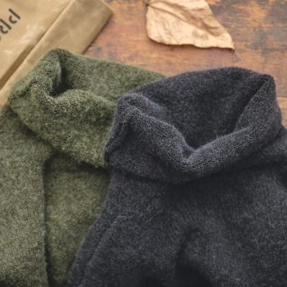 馬登工裝美式加厚保暖高領毛衣秋冬慵懶針織打底衫男絨-Retro's Wear