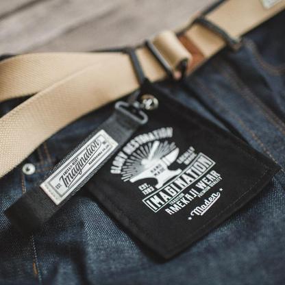 馬登工裝雙環扣尼龍帆布編織褲腰帶阿美哢嘰休閒皮帶男-Retro's Wear