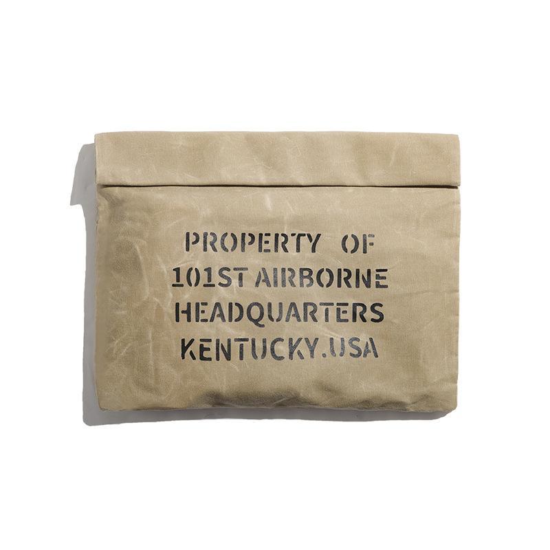 馬登工裝油蠟帆布手抓拿包阿美咔嘰公文休閑郵差信封文件包男-Retro's Wear