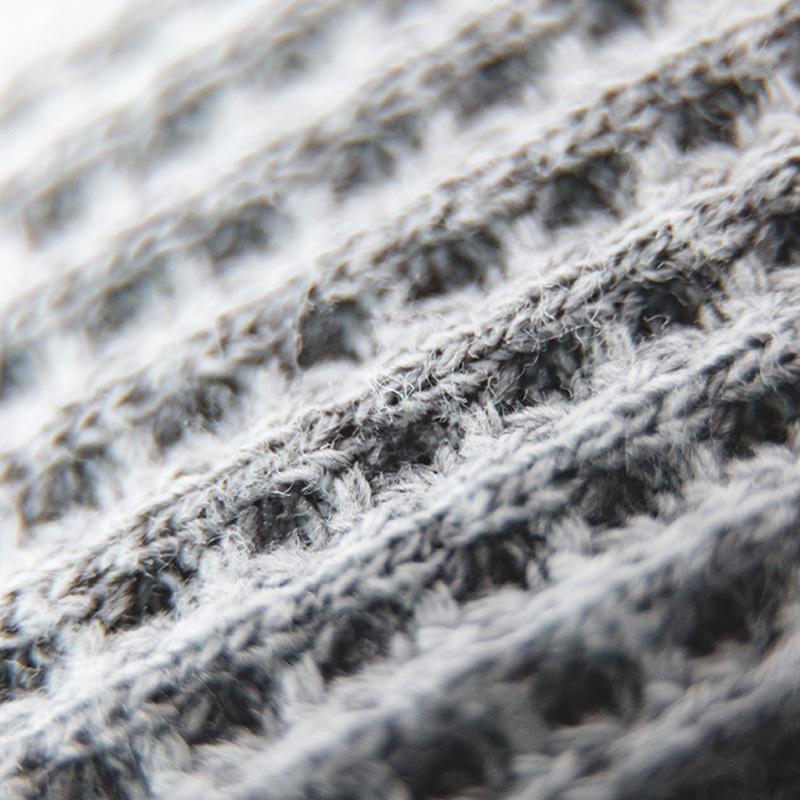 馬登工裝灰色華夫格連帽衛衣慵懶針織開衫運動外套男秋冬-Retro's Wear