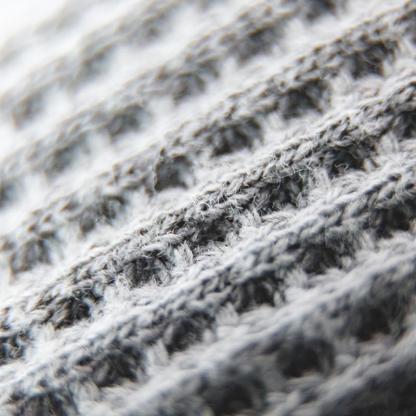 馬登工裝灰色華夫格連帽衛衣慵懶針織開衫運動外套男秋冬-Retro's Wear