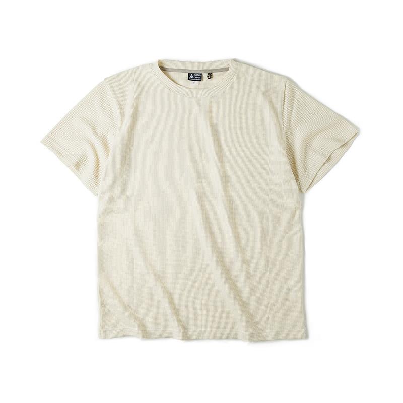 馬登工裝美式250g華夫格圓領針織短袖T恤半袖打底衫男夏-Retro's Wear