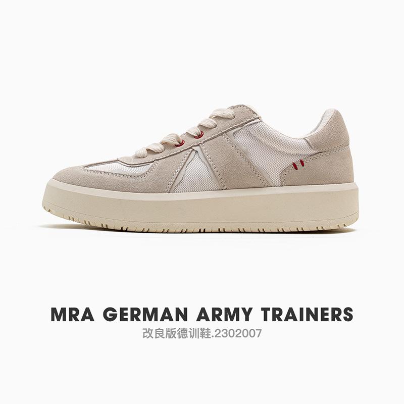 Mr.A厚底德訓鞋男鞋春季百搭休閑板鞋透氣小白鞋潮鞋-Retro's Wear