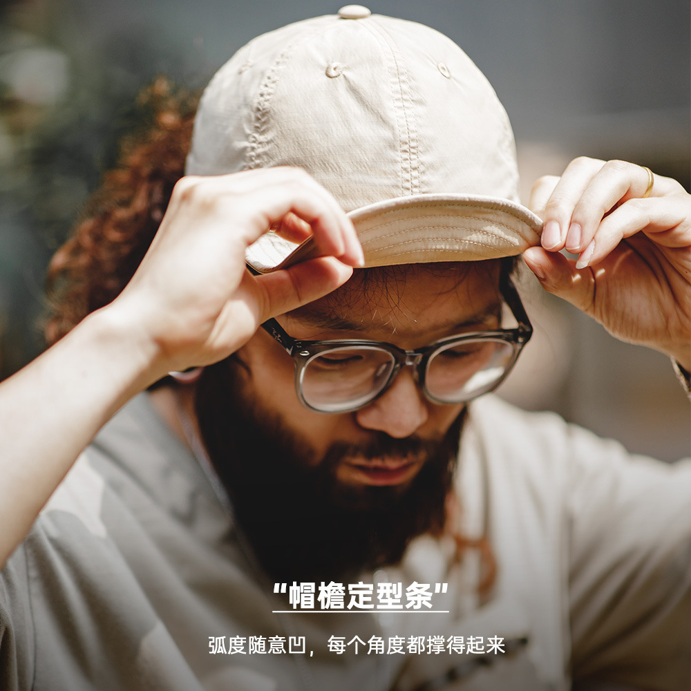 山系戶外輕薄翻檐棒球帽遮陽休閒寬檐帽平檐鴨舌帽男夏-Retro's Wear