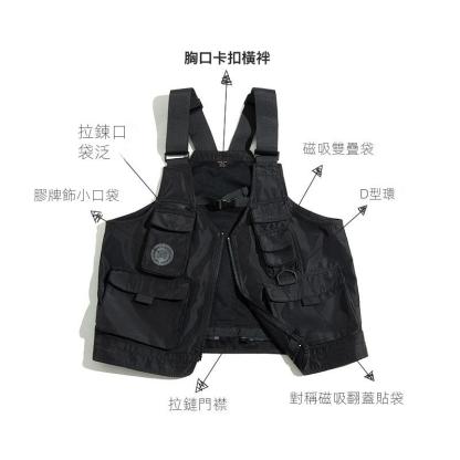 馬登工裝多口袋機能戰術馬甲無袖坎肩背心兩用挎包外套潮-Retro's Wear