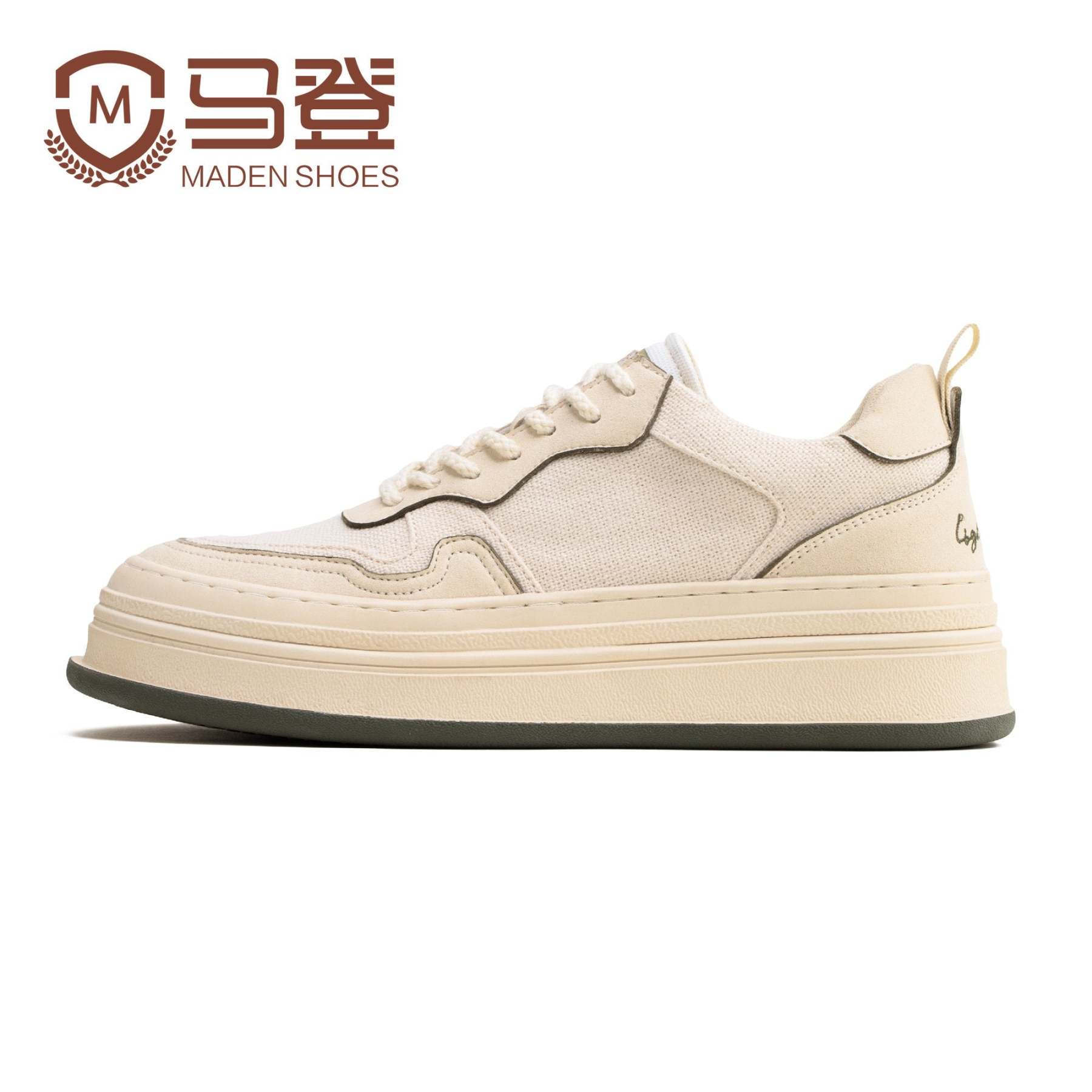 男鞋2023春季新款休閑鞋厚底增高運動鞋低幫小白鞋板鞋-Retro's Wear