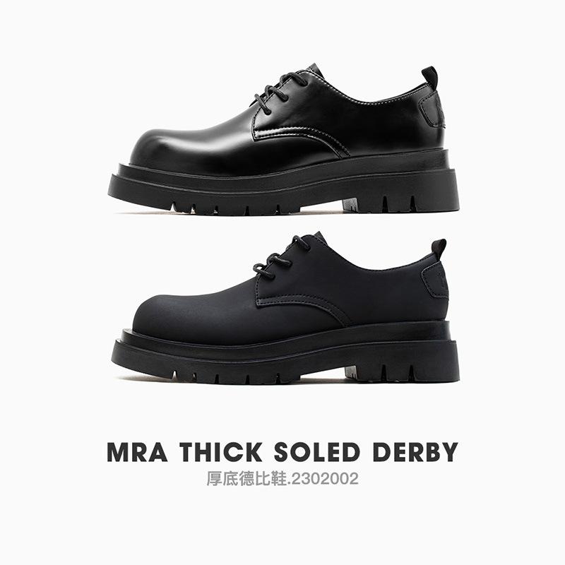 Mr.A ダービーシューズ メンズ 高級 多機能 通勤 本革 ラウンドトゥ
