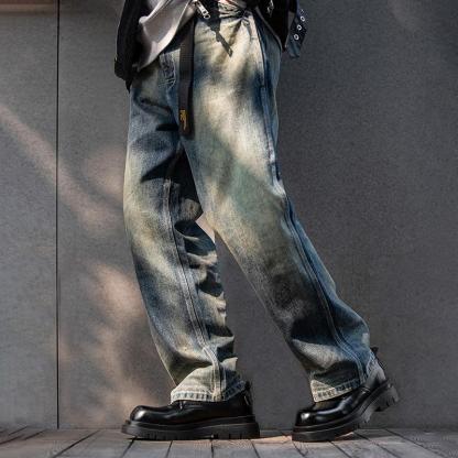 Mr.A德比鞋男高級感百搭通勤真皮圓頭大頭鞋黑色vibe厚底休閑皮鞋-Retro's Wear