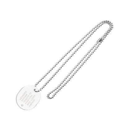 美式字母軍牌吊墜項鏈嘻哈狗牌蹦迪土酷兵掛件痞帥潮-Retro's Wear