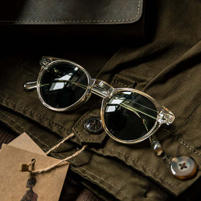 常春藤圓框眼鏡防藍光墨鏡板材眼鏡架-Retro's Wear