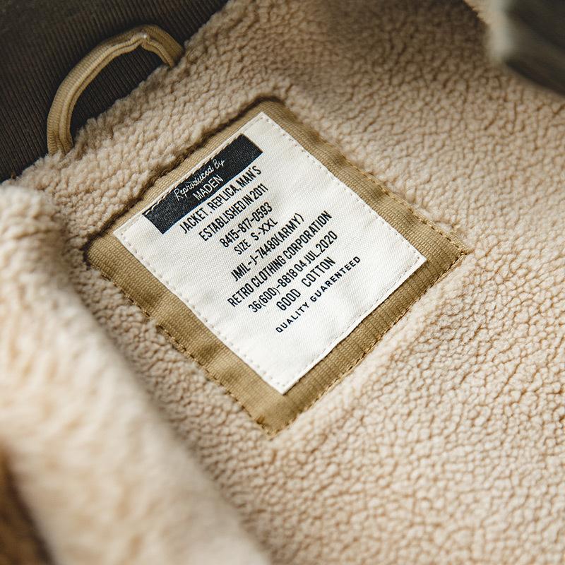 美式M1942坦克服棉衣狂怒夾克軍旅風立領外套男-Retro's Wear