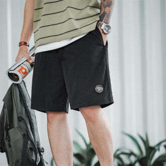 山系戶外輕薄尼龍短褲速幹機能褶皺肌理感五分中褲男夏-Retro's Wear