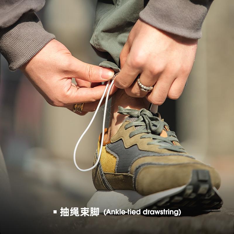 馬登工裝Easypants寬鬆休閒褲春秋軍綠鬆緊束脚長褲子男-Retro's Wear