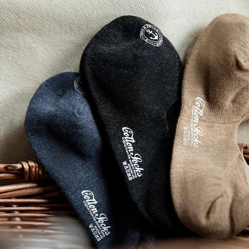 防臭吸汗薄款船襪秋季低幫印花淺口硅膠隱形襪子-Retro's Wear
