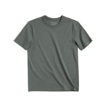 馬登工裝美式圓領300g純色厚實碳素磨毛t恤男士棉短袖寬鬆-Retro's Wear