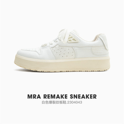 Mr.A2023夏季新款碎冰苏打裂纹小白鞋男鞋百搭厚底板鞋运动休闲鞋-Retro's Wear