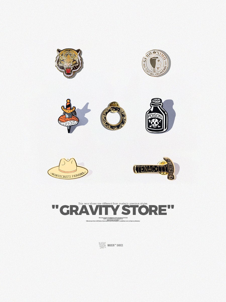 地心引力Gravity 復古配飾琺瑯蝴蝶扣胸針潮阿美咔嘰徽章玩物-Retro's Wear