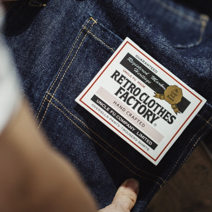 復古四袋牛仔夾克翻領丹寧阿美咔嘰多口袋外套男秋-Retro's Wear