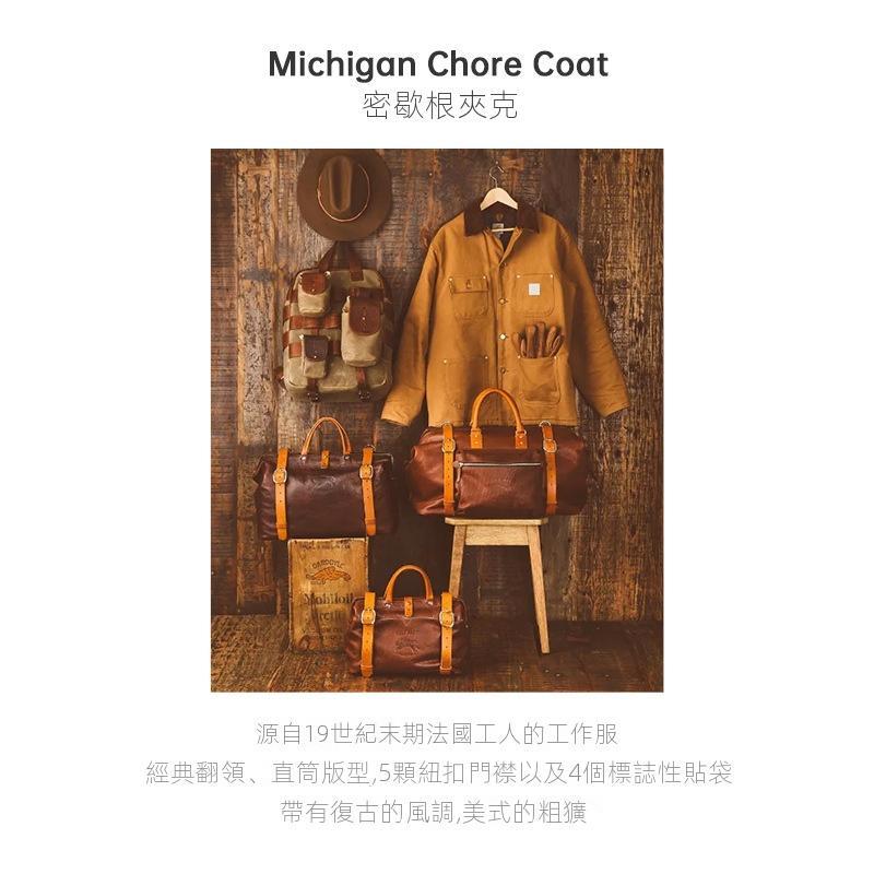 美式密歇根帆布夾克多口袋咔嘰翻領薄外套男秋-Retro's Wear