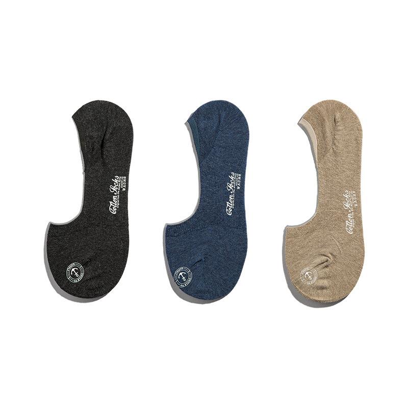 防臭吸汗薄款船襪秋季低幫印花淺口硅膠隱形襪子-Retro's Wear