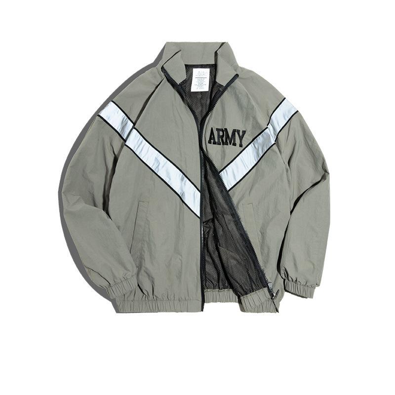 馬登工裝ARMY軍事風飛行員夾克訓練服vibe風反光連帽外套男潮-Retro's Wear