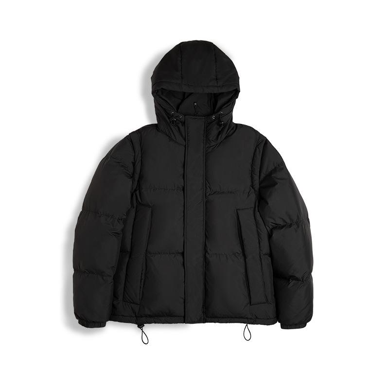 馬登工裝山系可拆卸羽絨服馬甲保暖機能連帽背心外套面包棉服男冬-Retro's Wear