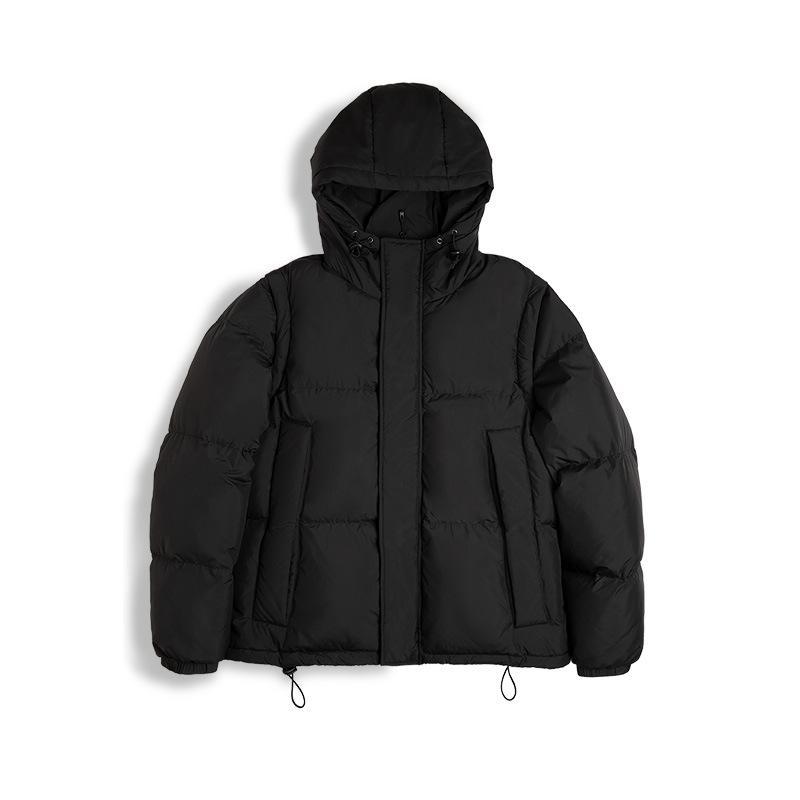 馬登工裝山系可拆卸羽絨服馬甲保暖機能連帽背心外套面包棉服男冬-Retro's Wear