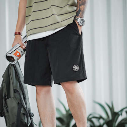 山系戶外輕薄尼龍短褲速幹機能褶皺肌理感五分中褲男夏-Retro's Wear