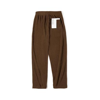 雪尼爾免燙垂感聰明褲束腳慵懶直筒休閑長褲子男秋-Retro's Wear