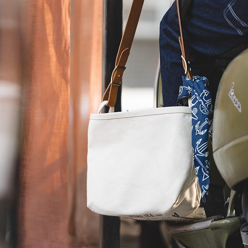 美式子母做舊印花工具包阿美咔嘰簡約斜挎包男-Retro's Wear