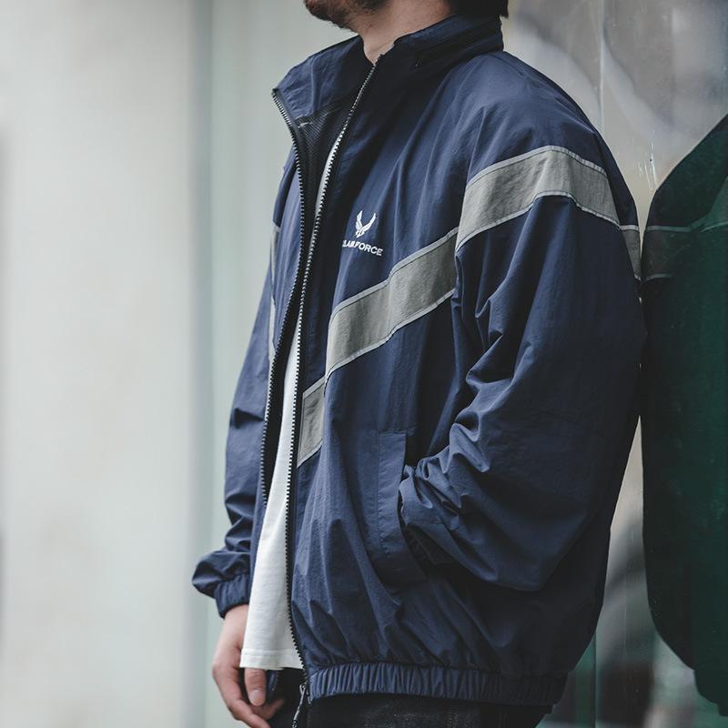 馬登工裝ARMY軍事風飛行員夾克訓練服vibe風反光連帽外套男潮-Retro's Wear