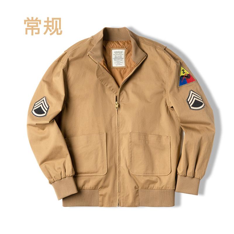 馬登工裝美式狂怒坦克服複刻秋冬款阿美哢嘰土黃色棉衣-Retro's Wear