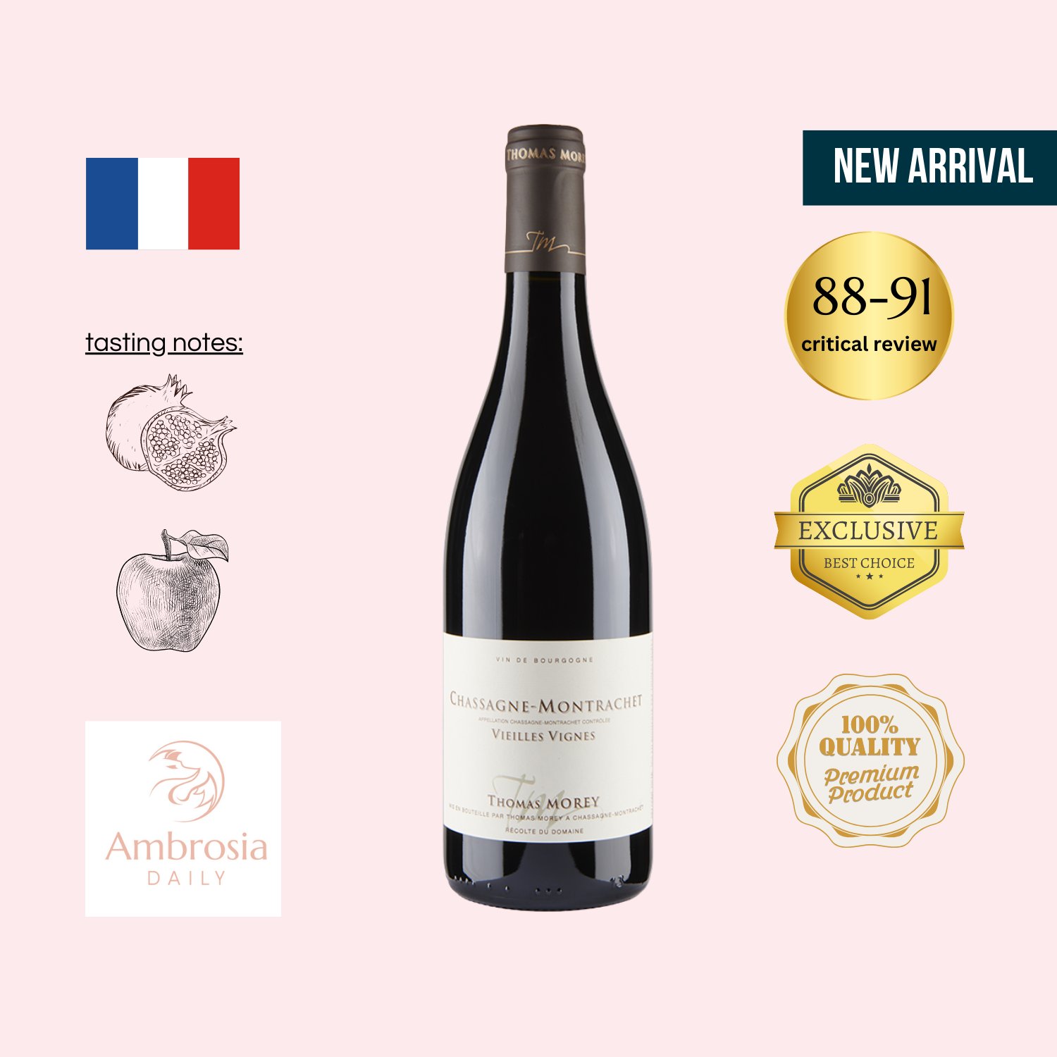 THOMAS MOREY CHASSAGNE-MONTRACHET VIEILLES VIGNES (2019)-Ambrosia Daily ...