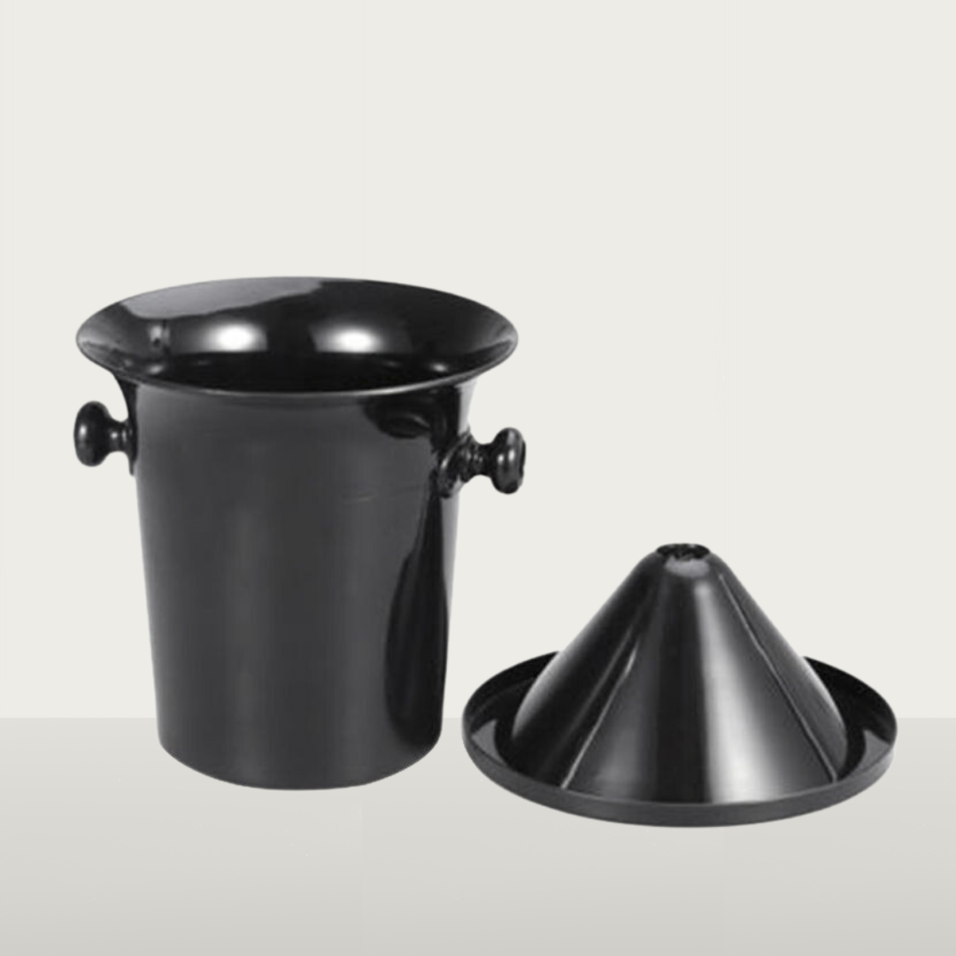 3L Black Tie Plastic Spitting Barrel with Funnel Lid