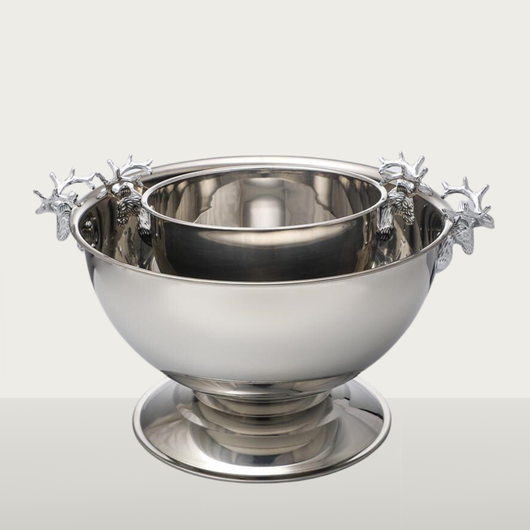 Reindeer Vintage Ice Bucket 304 Stainless Steel Champagne Bowl 