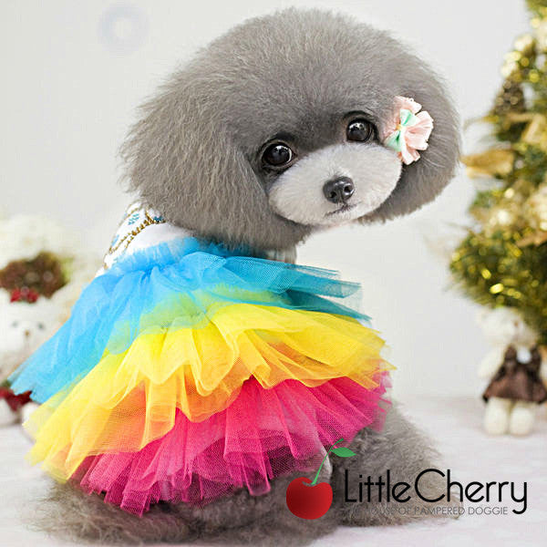 Rainbow Dress - Little Cherry