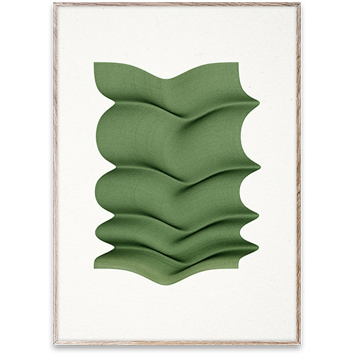Paper Collective Wall Art Print Poster - Green Fold