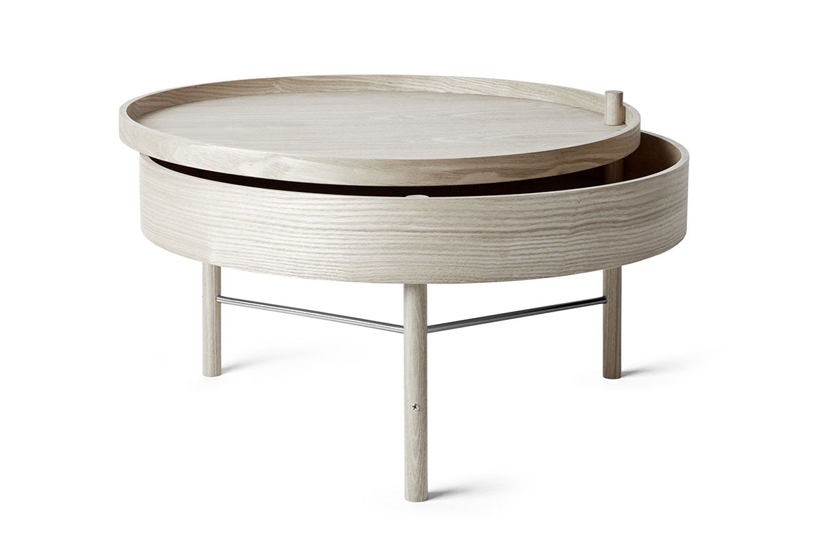 light oak round coffee table