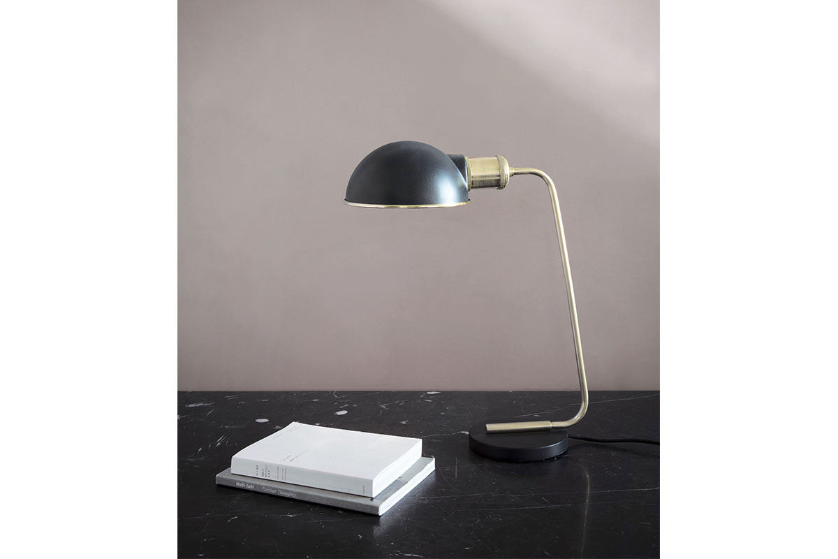 polished brass desk lamp