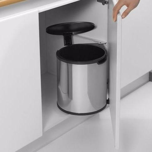 SUS304 Stainless Steel Build-in Cabinet Waste Bin