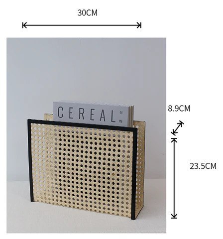 Rattan magazine holder