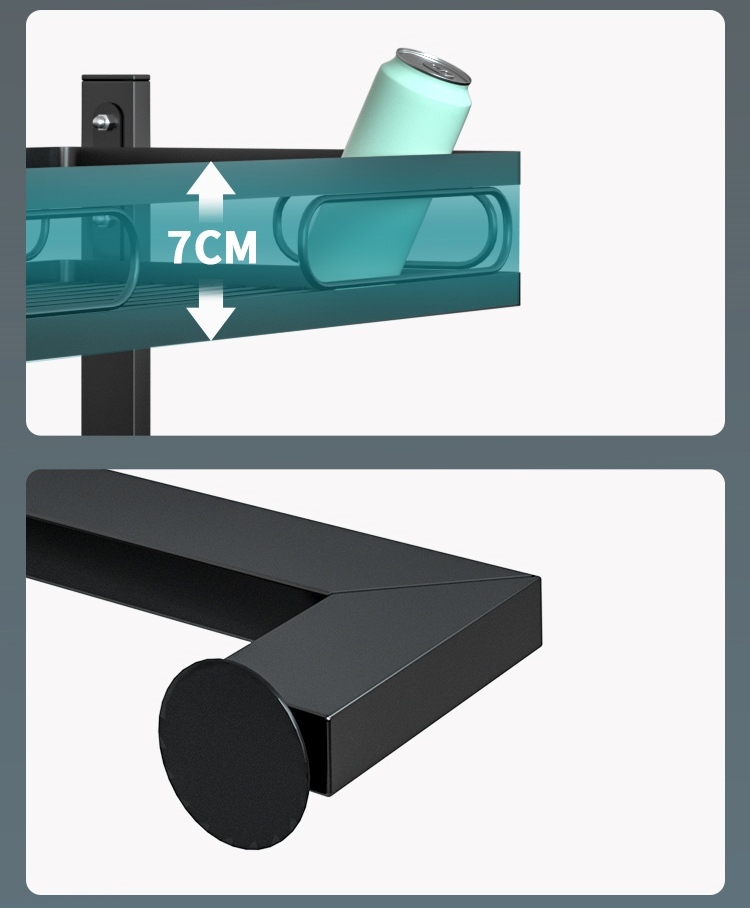 Raven Black Over the Sink Dish rack with full set holders