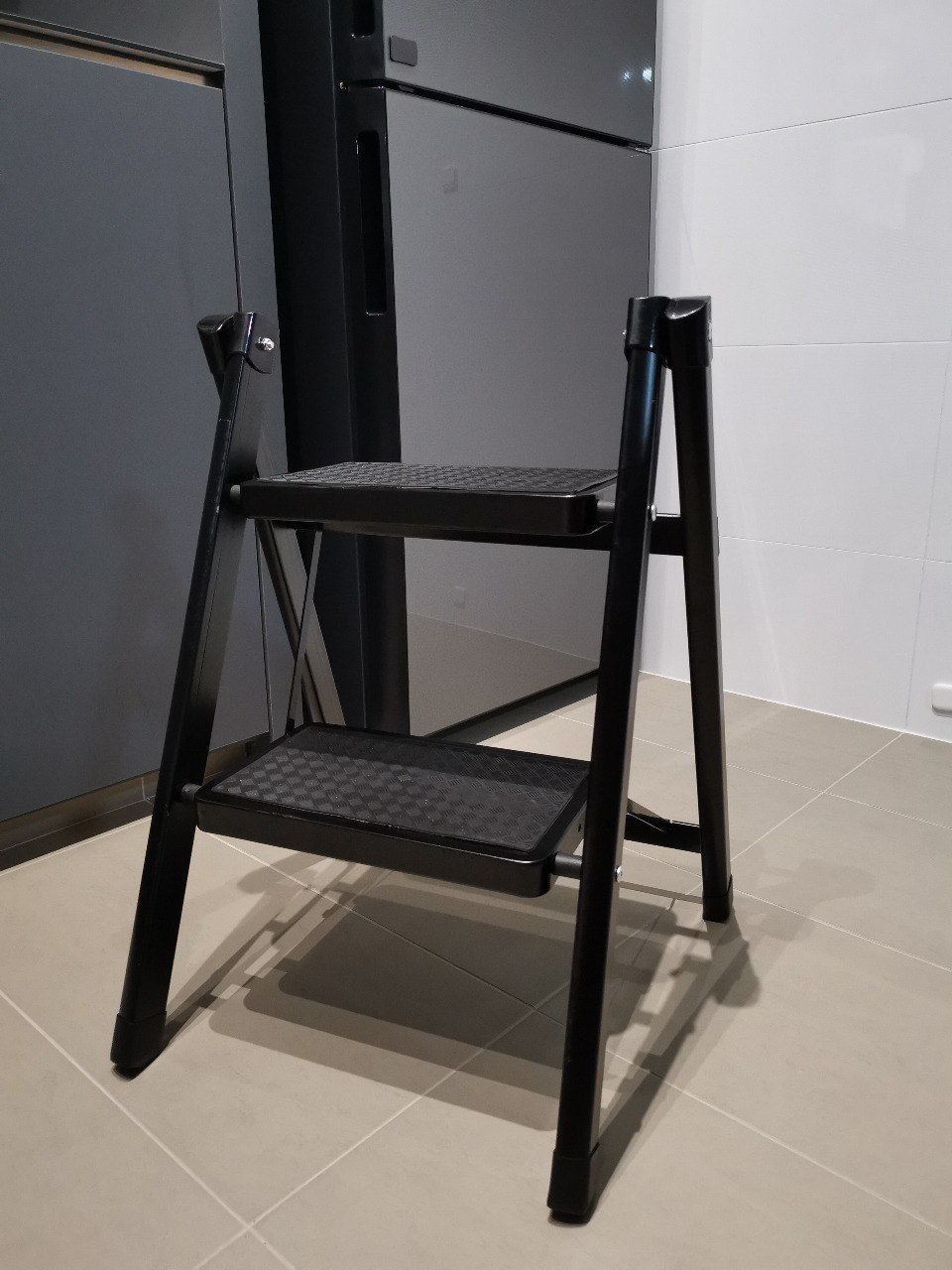 Household Jet Black Step Ladder | 2 and 3 steps